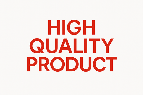 write word high quality product without any products on the image
